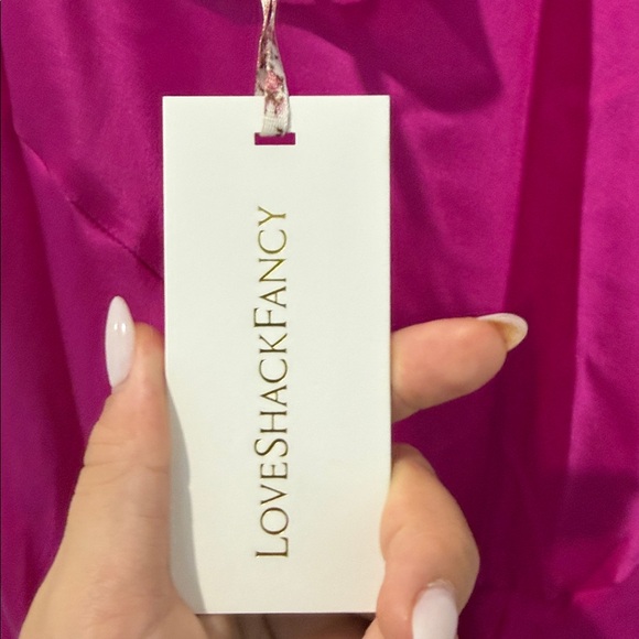 LoveShackFancy Rialto Dress Fuchsia Pink Ruffled Evening‎ Gown Size 4 - Picture 9 of 13